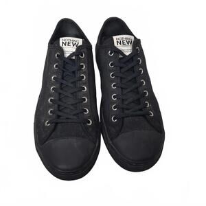 Nothing New Women's Jet Black‎ Canvas Low Top Sneakers Size 9